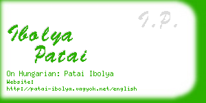 ibolya patai business card